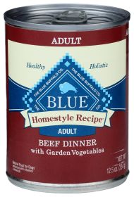 BLUE BUFFALO DOG FOOD HOMESTYLE BEEF - Case of 12