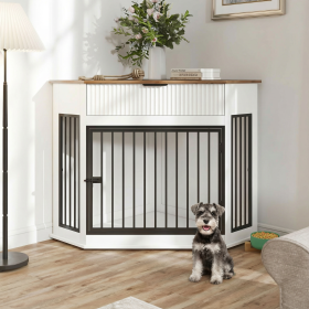 (*Free Shipping to United States) 44.6 Corner MDF Dog Crate Furniture For Small Medium Dogs