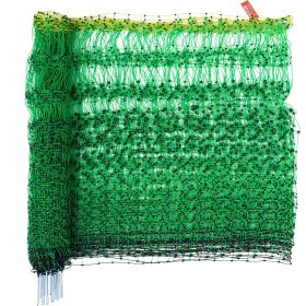 VEVOR Electric Fence Netting, 48" H x 168' L, PE Net Fencing Kit with Posts & Double-Spiked Stakes, Utility Portable Mesh for Chickens, Ducks, Ge