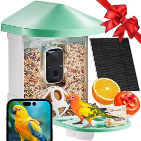 VEVOR Smart Bird Feeder with Camera, 2K HD AI Identify 10,000+ Bird Species, Solar-Powered Bird Watching Camera with Auto Capture & Instant Notif