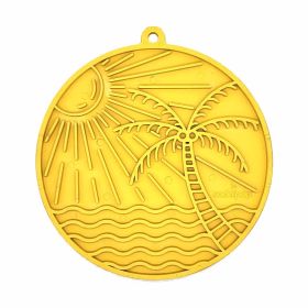 Honeycomb Round emat - yellow