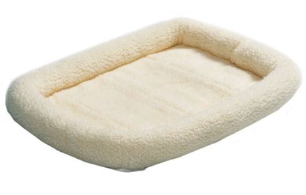 Quiet Time Sheepskin Bed (WHITE, 48X30 IN)