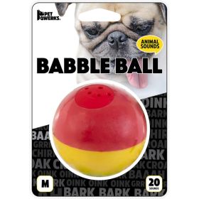 Animal Sounds Babble Ball Dog Toy (RED/YELLOW, MD)