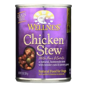 Wellness Pet Products Dog Food (Option: Chicken With Peas And Carrots  Case Of 12  12.5 Oz.)
