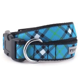 Bias Plaid Collar (size: LargeBlue)