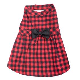 Buffalo Plaid Dress (Cotton: Red, size: X Large)