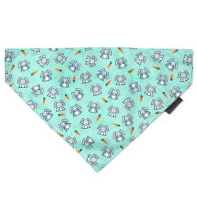 Bunnies Bandana (Pink: Green, size: large)