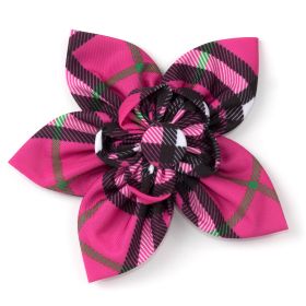 Bias Plaid Flower (Pink: Pink, size: small)
