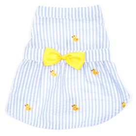 Lt. Blue Stripe Rubber Duck Dress (Cotton: Blue, size: X Small)