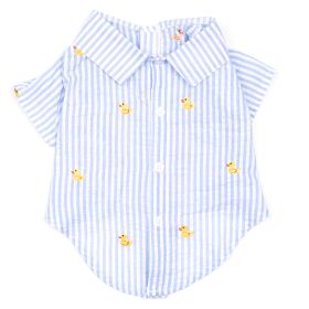 Lt. Blue Stripe Rubber Duck Shirt (Cotton: Blue, size: X Small)
