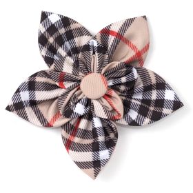 Bias Plaid Flower (Pink: Beige, size: large)