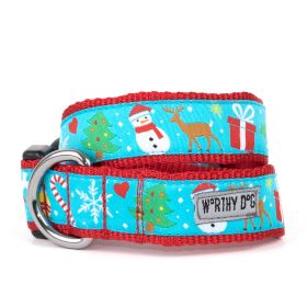 Winter Wonderland Collar (size: LargeBlue)