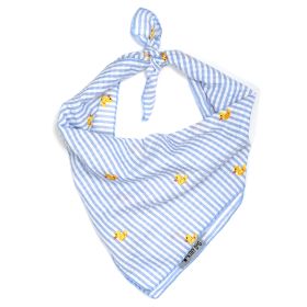 Lt. Blue Stripe Rubber Duck Bandana (Cotton: Blue, size: large)