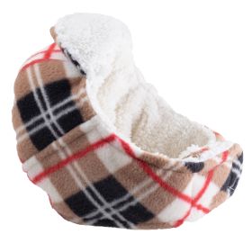 Fleece Aviator Hat (Pink: Beige, size: X Small)