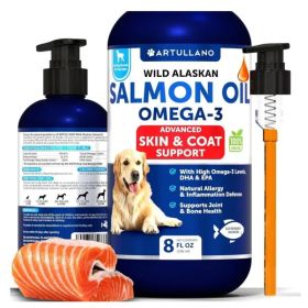 Salmon Oil For Dogs 3 For Dogs 8 FL OZ Wild Alaskan Salmon Fish Oil (Option: 1Bottle)