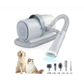 Professional Dog Grooming Clippers With 2.5L Cup, 3 Suction Modes, Cordless Clippers, 5 Groomer Tools, Low Noise Pet Hair Trimmer For (Option: Gray)