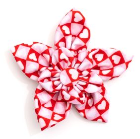 Colorblock Hearts Flower (Pink: Red, size: small)