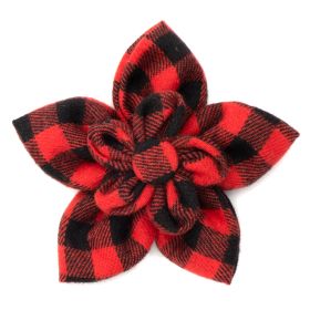 Buffalo Plaid Flower (Cotton: Red, size: large)