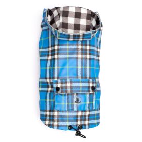 Plaid London Raincoat (Pink: Blue, size: XX Large)