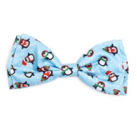 Penguins Bow Tie (Pink: Blue, size: small)