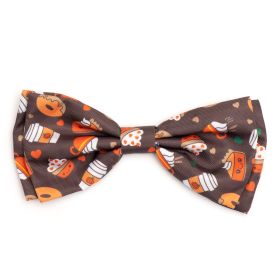 Pumpkin Spice Bow Tie (Pink: Brown, size: small)