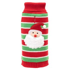Stripe Santa Sweater (Acrylic: Red, size: small)