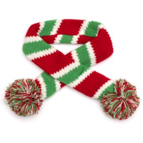 Holiday Stripe Scarf (Acrylic: Red, size: large)