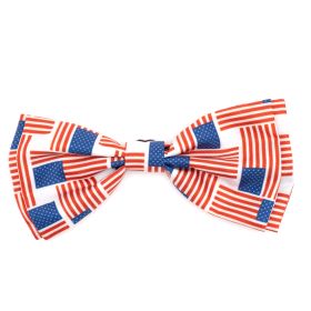 Patchwork Flag Bow Tie (Pink: Multicolored, size: small)
