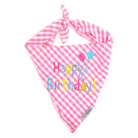 Happy Birthday Bandana (Pink: Pink, size: large)