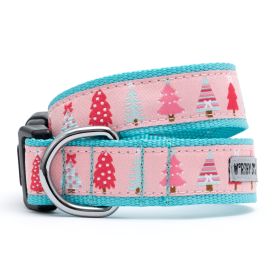 Holiday Trees Collar (size: SmallPink)