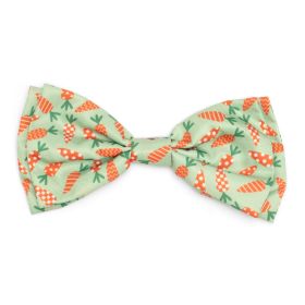 Crazy Carrots Bow Tie (Pink: Green, size: small)