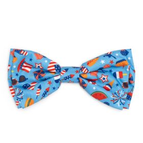 Independence Day Bow Tie (Pink: Blue, size: small)