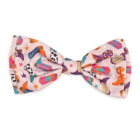 Wild Wild West Bow Tie (Pink: Beige, size: small)