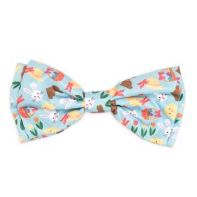 Hoppy Easter Bow Tie (Pink: Blue, size: large)