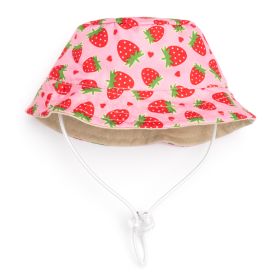 Strawberries Bucket Hat (Pink: Pink, size: small)
