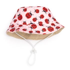 Ladybugs Bucket Hat (Pink: Pink, size: large)
