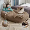 Human Dog Bed, 71"x45"x12" Dog Beds for Large Dogs, Foldable Plush Washable Dog Bed for People Doze Off (Gray)