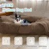 Human Dog Bed, 71"x45"x12" Dog Beds for Large Dogs, Foldable Plush Washable Dog Bed for People Doze Off (Gray)