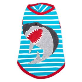 Jaws Tee (Cotton: Blue, size: X Small)