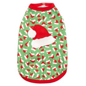 Santa Hats Tee (Cotton: Green, size: X Small)