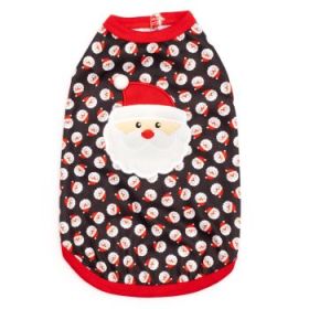 Tossed Santa Tee (Cotton: Black, size: X Small)