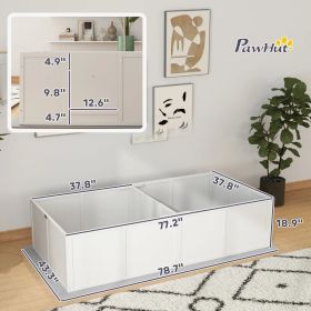 Whelping Box For Dogs And Puppies W Waterproof Pee Pad & Adjustable Door For Large (Option: White 1060x580x210 mm)