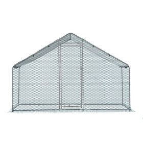 6.5 X 10 Ft Large Metal Chicken Coop, Walk-in Poultry Cage Chicken Hen Run House With Waterproof Cover, Rabbits Cats Dogs Farm Pen For Outdoor Ba (Option: defaulttitle)