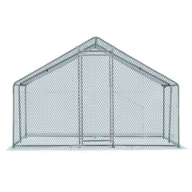 10 X 10 Ft Large Metal Chicken Coop, Walk-in Poultry Cage Chicken Hen Run House With Waterproof Cover, Rabbits Cats Dogs Farm Pen For Outdoor Bac (Option: defaulttitle)