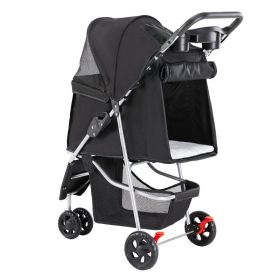 Cat And Dog Pet Cart (Option: Black)