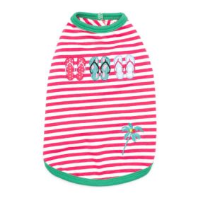 Flip Flops Tee (Cotton: Pink, size: X Small)