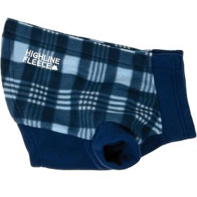 Highline Fleece Dog Coat (color: Blue Plaid, size: Size 8)