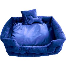Goo (Option: Eez Luxury Velour Pet Bed W/ Accessories (ROYAL BLUE, 28 IN))