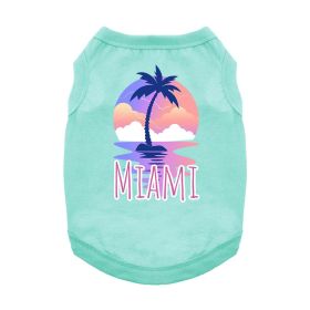 Miami Dog Shirt (color: Teal, size: X-Small)